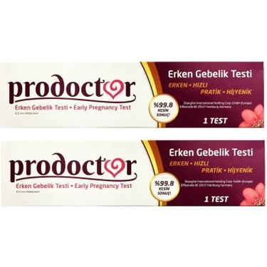Prodoctor Erken Hamilelik Testi - Tek Kullanımlık, Hızlı Sonuç Veren Alüminyum Folyolu Çubuk (2