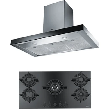 Franke Ankastre Set (Fcr 925 Tc BK/XS/900 Black Glass Davlumbaz Fhcr 905 4g Tc He Bk C Black Glass