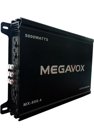 Megavox MX800.4 5000W 4X60W Rms 4 Kanal Oto Amfi