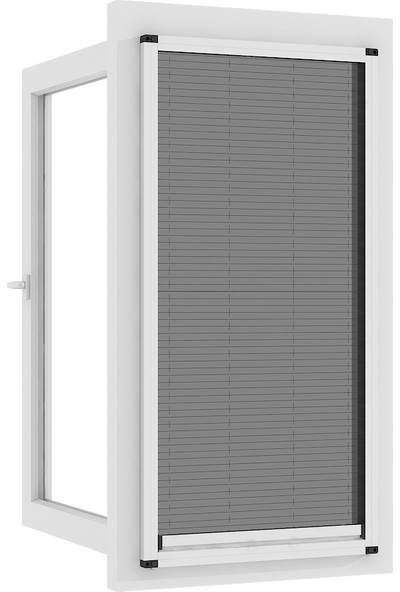 Zgn Plise Pileli- Akordiyon Katlanır Sineklik Kapı Pencere Sinekliği,eni 40-59 Cm,yükseklik 120-139 cm Arası