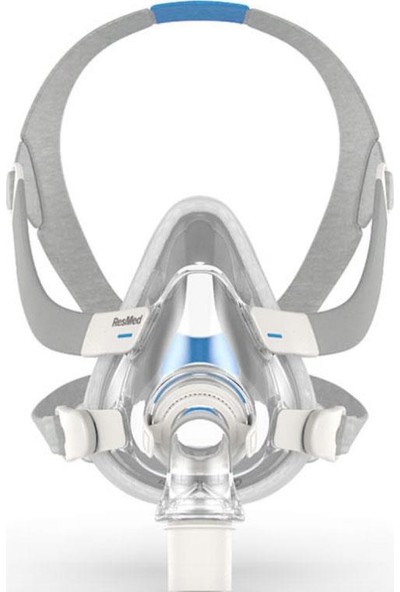 Resmed Airfit F20 Cpap Bpap Silikon Tam Yüz Ağız Burun Maskesi - Orta Boy / Medium