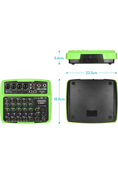 Muslady B6 Taşınabilir 6 Kanallı USB Mixer (Yurt Dışından)
