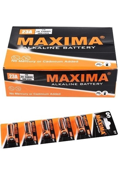 Maxima 23A 12V Alkalin Pil 5'li Paket