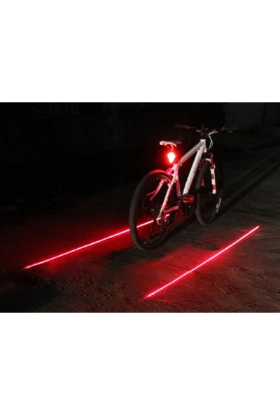 Taled Bisiklet LED Lazer Işığı Güvenlik Şeritli Arka Stop Lamba