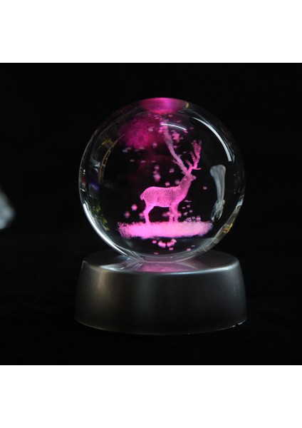 Cam Küre Işıklı Geyik Figürlü modelleri