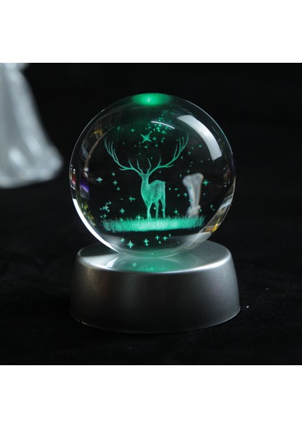 Cam Küre Işıklı Geyik Figürlü indirimleri