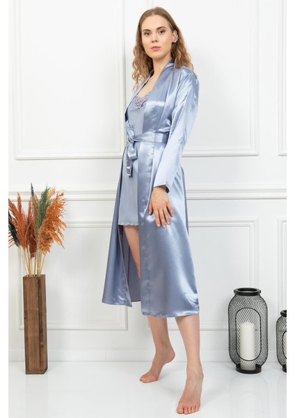 Giona Saten Ikili Gecelik Sabahlık Takımı 260 indirimleri