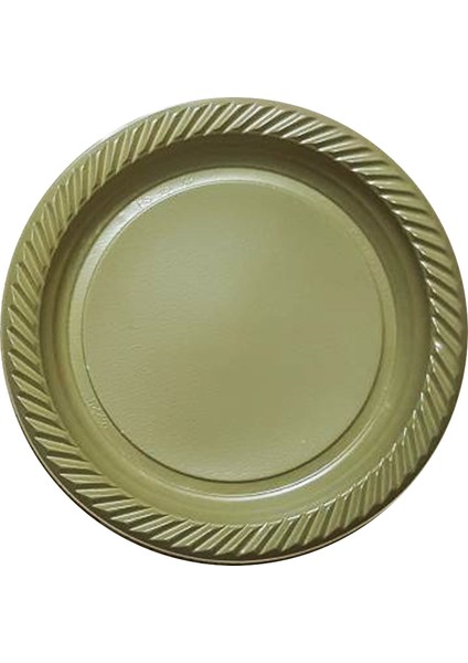 Plastik Tabak 22 cm - 25 Adet Altın