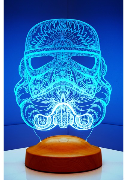 3D Star Wars Askeri Stormtrooper Hediyesi 3 Boyutlu LED Lamba