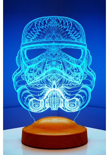 Sevgi Lambası 3D Star Wars Askeri Stormtrooper Hediyesi 3 Boyutlu LED Lamba 