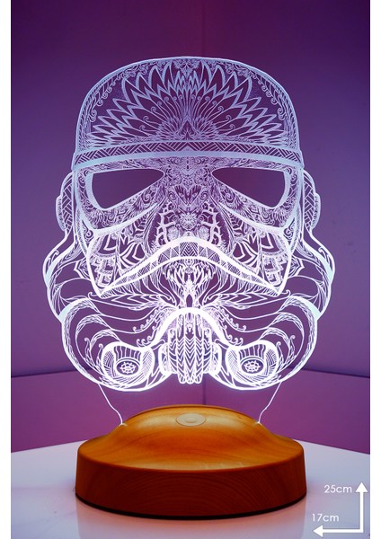 3D Star Wars Askeri Stormtrooper Hediyesi 3 Boyutlu LED Lamba