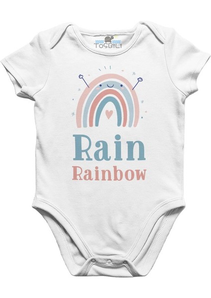 Rain Rainbow Beyaz Bebek Body
