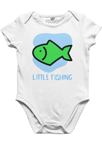 Little Fishing Beyaz Bebek Body