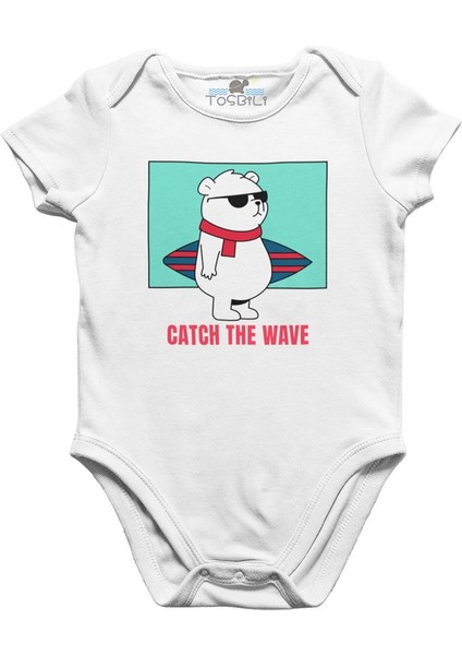 Catch The Wave Beyaz Bebek Body