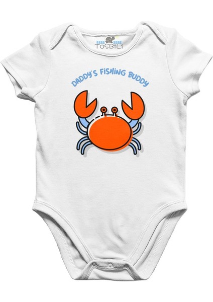 Daddy's Fishing Buddy Beyaz Bebek Body