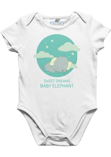 Sweet Dreams Baby Elephant Beyaz Bebek Body