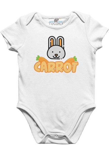 Orange Carrot Beyaz Bebek Body