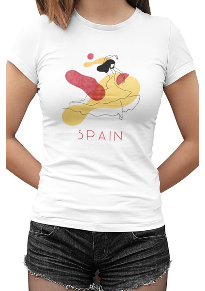 Spain Beyaz Bayan Tshirt