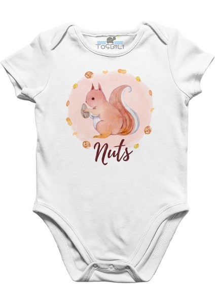 Nuts Beyaz Bebek Body