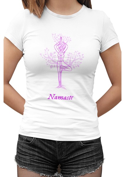 Namaste Beyaz Bayan Tshirt