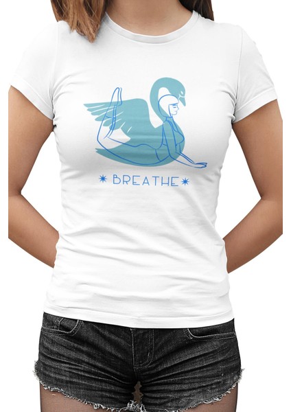 Breathe Beyaz Bayan Tshirt