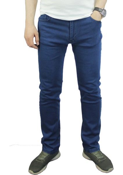 Erkek Yüksek Bel Regular Fit Pamuklu Kot Pantolon