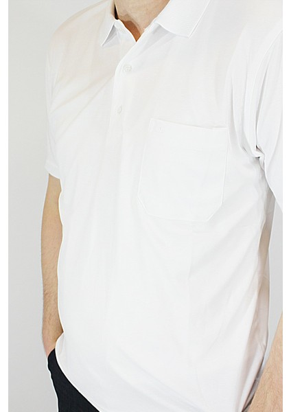 Erkek Petek Yaka Cepli Düz Baba T-Shirt fiyatları