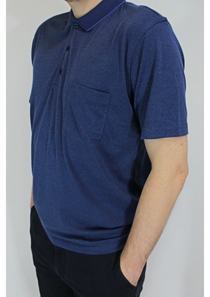 Erkek Petek Yaka Cepli Düz Baba T-Shirt fiyatları