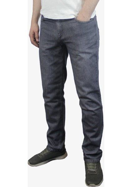 Erkek Yüksek Bel Regular Fit Pamuklu Kot Pantolon