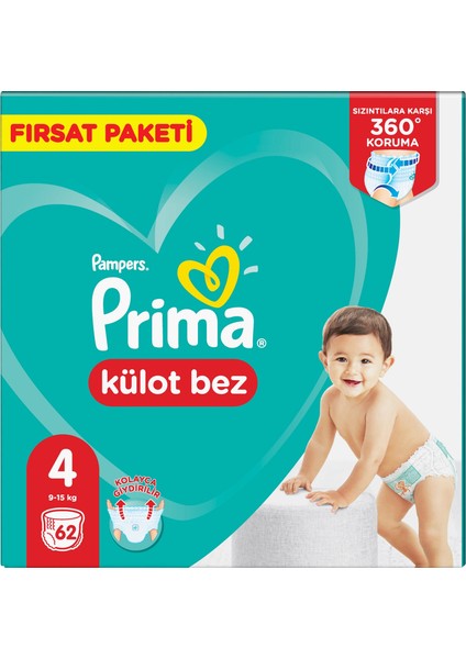 Bebek Külot Bez 4 Beden 62 Adet Fırsat Paketi