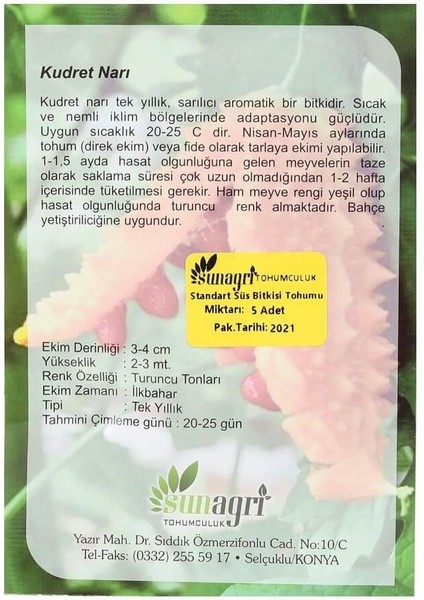 Kudret Narı Çiçek Süs Bitki Tohumu fiyatları