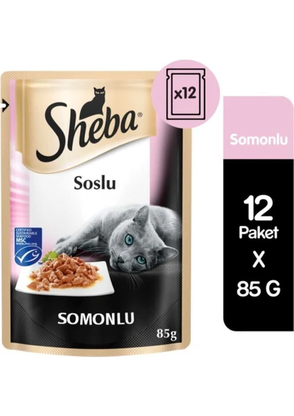 Somonlu Pouch Konserve Kedi Maması 85 gr x 12