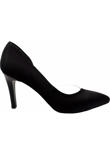 Linda Model 8 cm Topuklu Siy.saten