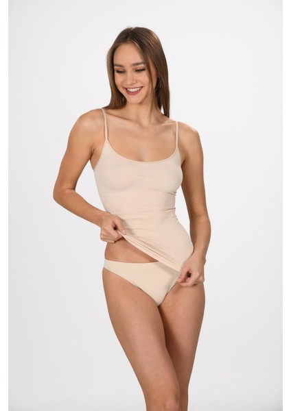 1001 Bayan Ince Askılı Ten Korseli Atlet modelleri