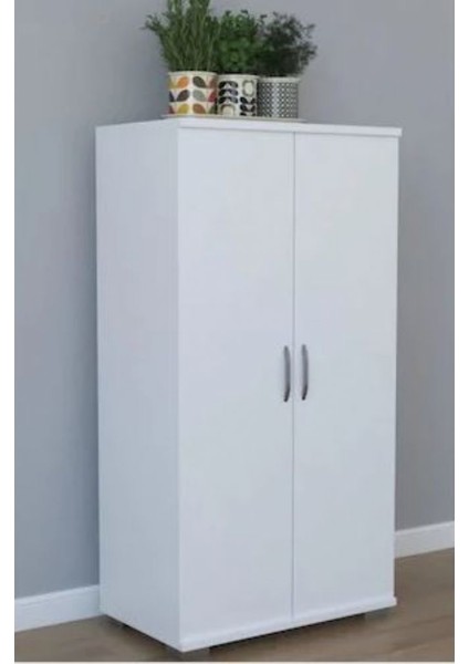 Tamamı Mdf Çok Amaçlı 4 Bölmeli 2 Kapaklı Dolap