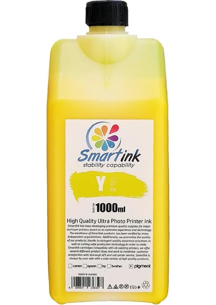 Hp Uyumlu 1000ML Sarı Mürekkep