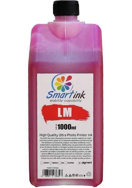 Hp Uyumlu 1000ML Açık Kırmızı Mürekkep (Lm)