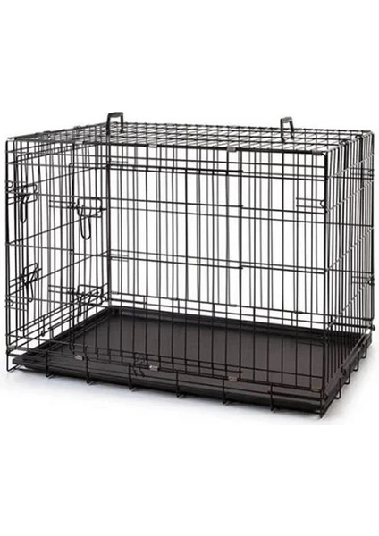 Atakan Petshop Metal Köpek Kafesi 91X61X66 cm Siyah