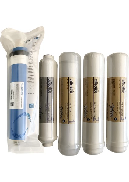 Su Arıtma Cihazı Alkalix 5 Aşamalı Inline Filtre Seti