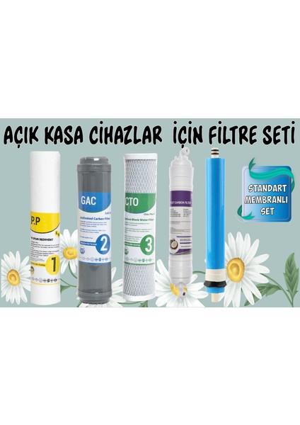 Su Arıtma Filtresi Seti 5 Li Mebran Filtre Seti Standart Membranlı