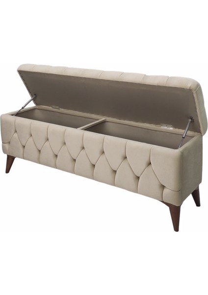 Sandıklı Puf Bench Puf 140 cm  Krem A+ Kalite