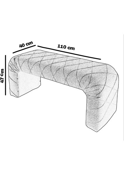 Puf Bench 110 cm Kahve