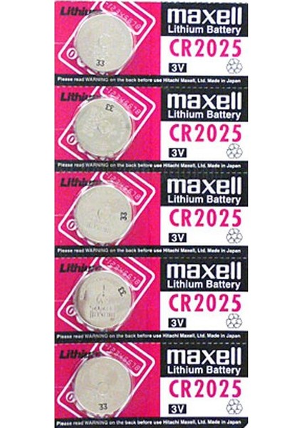 Maxell 2025 Pil 5 Adet