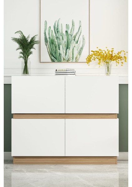 Chloe Çok Amaçlı Dolap Beyaz Çırağan