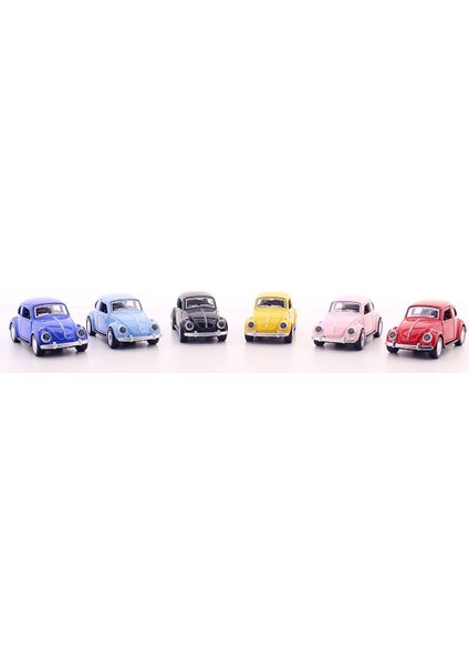 6 Adet Çek-Bırak Metal Vosvos Araba Dıe Cast Büyük Boy 12CM fiyatları