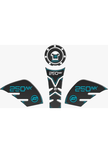Cf Moto Nk 250 Tank Pad Seti Turkuaz