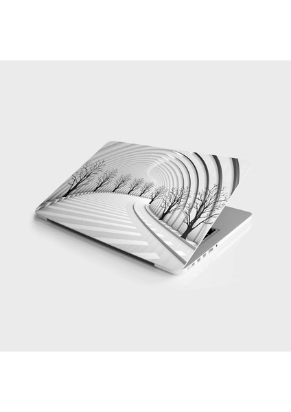 Laptop Sticker Bilgisayar Notebook Pc Kaplama Etiketi 3D Yol Ağaç