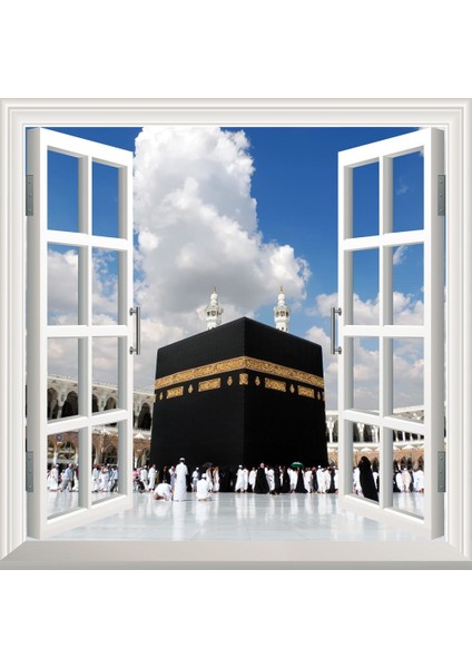 Pencere Poster Duvar Kağıdı Kabe Gündüz Yapışkanlı Sticker