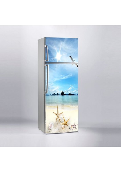 Buzdolabı Sticker Kaplama Dolap Kaplama Etiketi 3D Deniz Manzarası