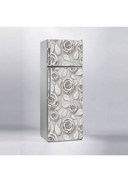 Buzdolabı Sticker Kaplama Dolap Kaplama Etiketi 3D Gül Çiçekler